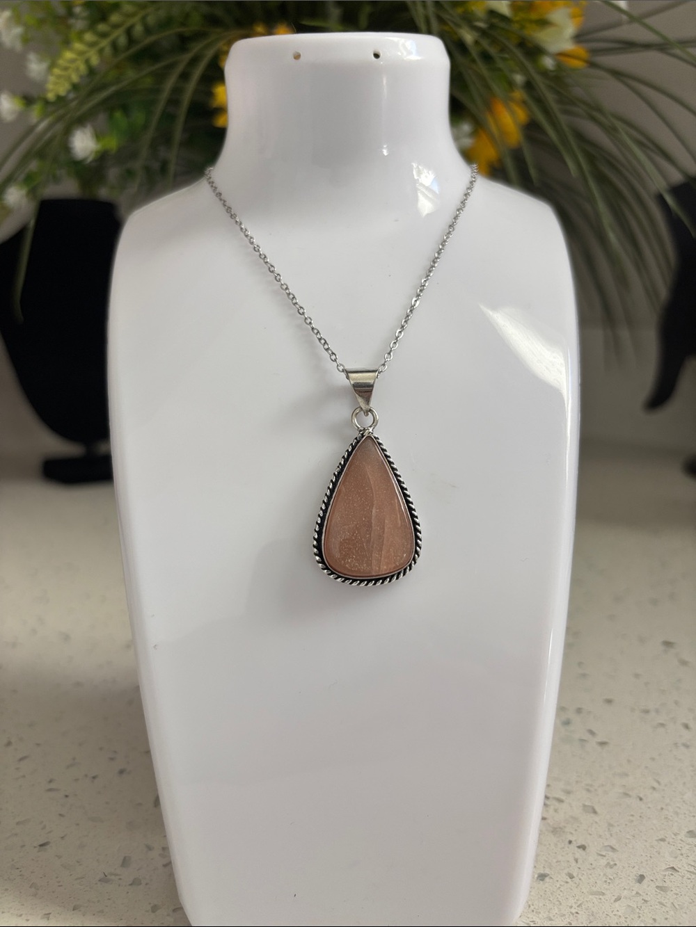 Cat Eye Gemstone Ethnic Handmade Pendant Necklace